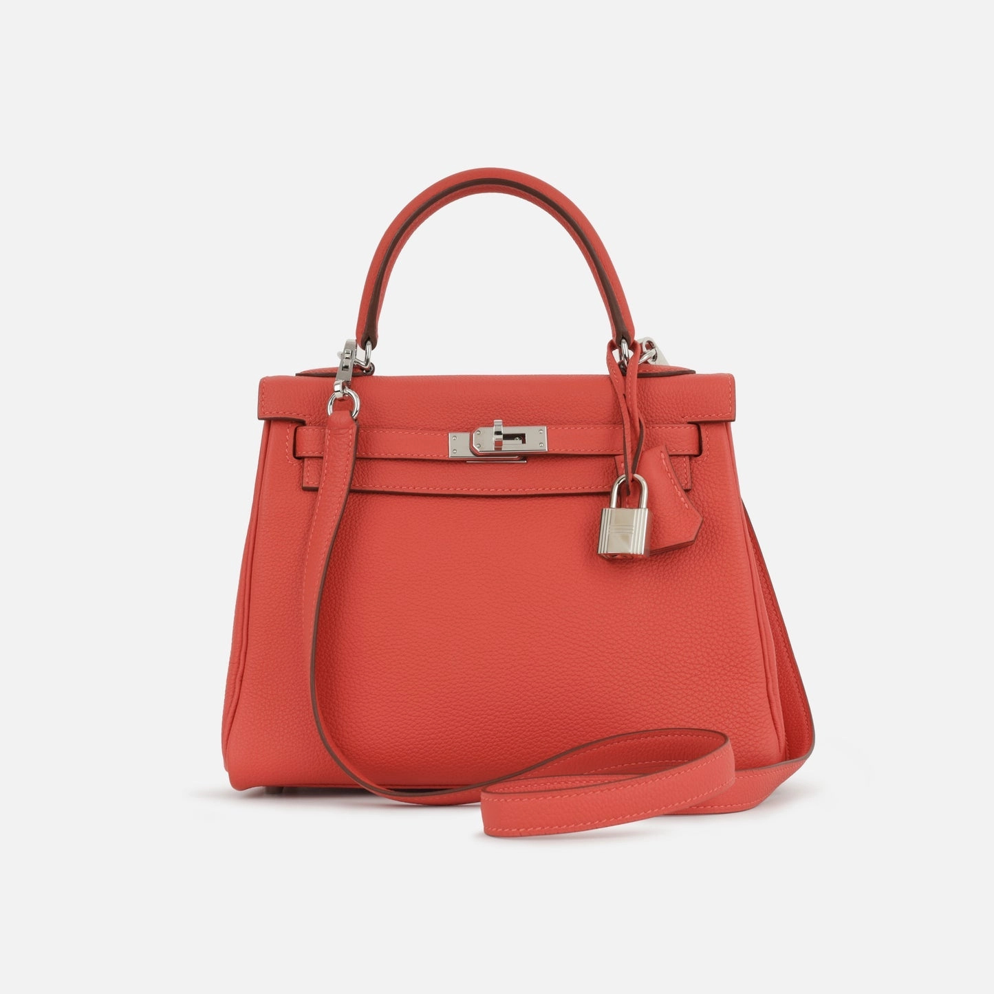 Herms - Kelly 25 - Geranium Togo PHW - 2018 - Pre-Loved