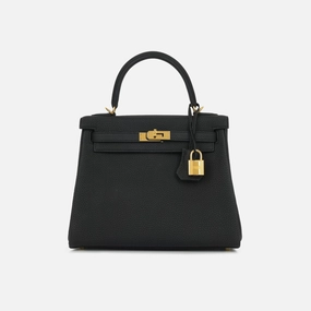 Herms - Kelly 25 - Noir Togo GHW - 2021 - Pre-Loved