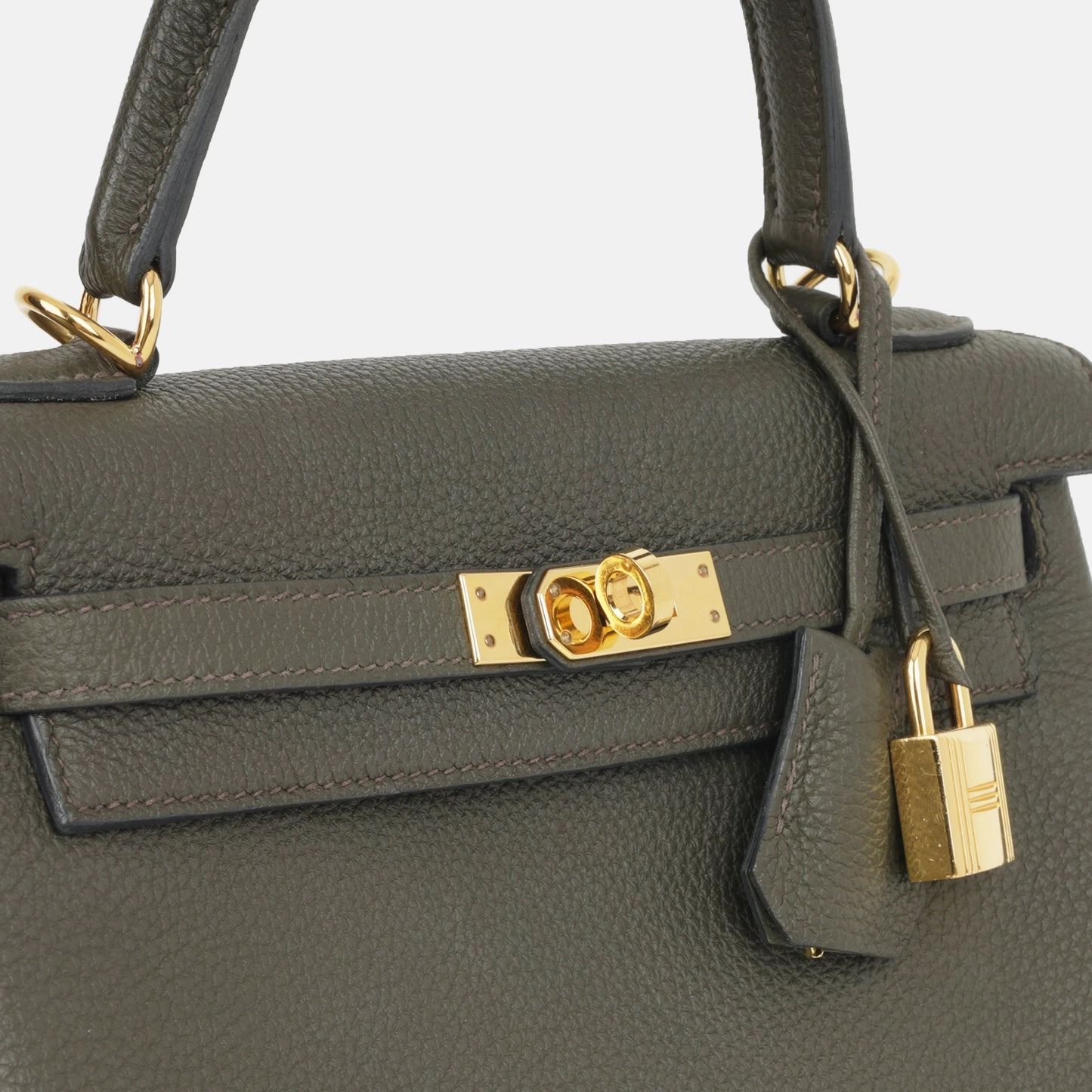 Herms - Kelly 25 - Vert De Gris Togo GHW - 2021 - Pre-Loved