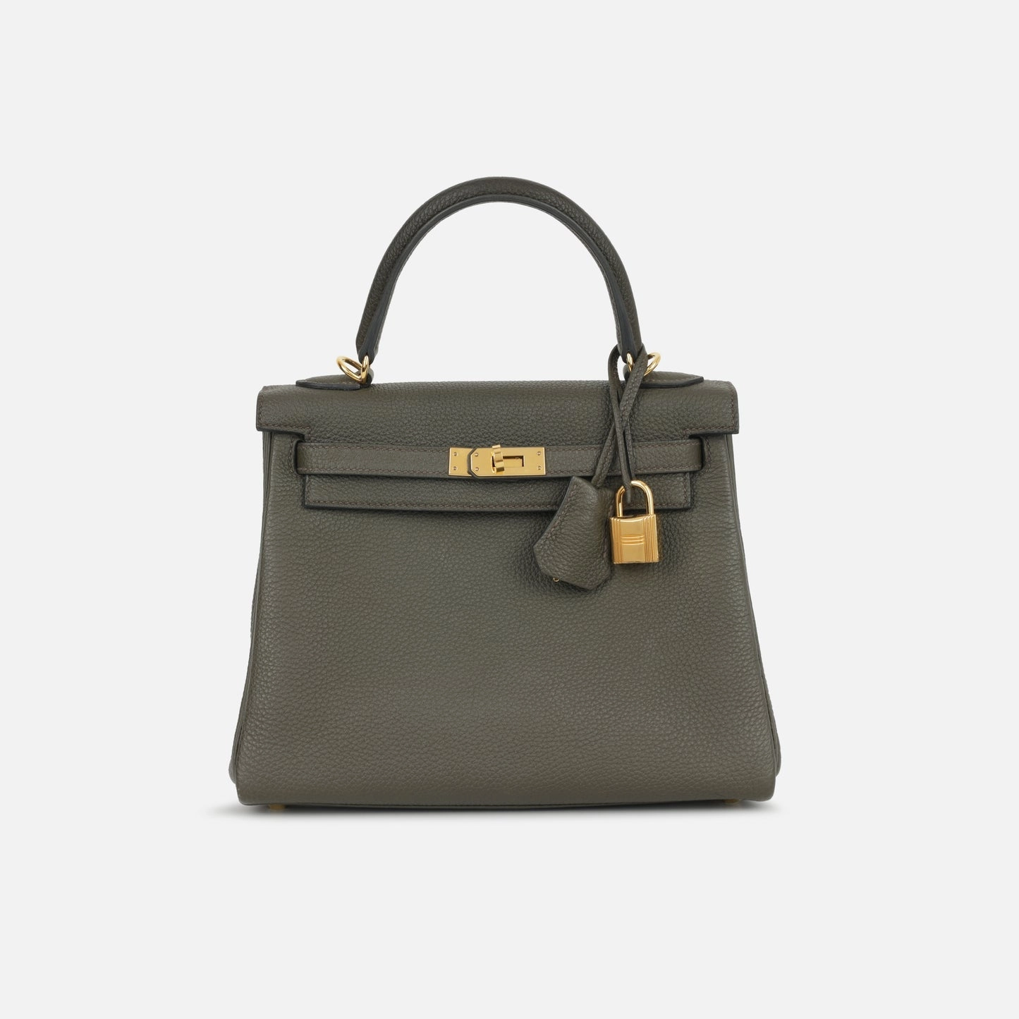 Herms - Kelly 25 - Vert De Gris Togo GHW - 2021 - Pre-Loved