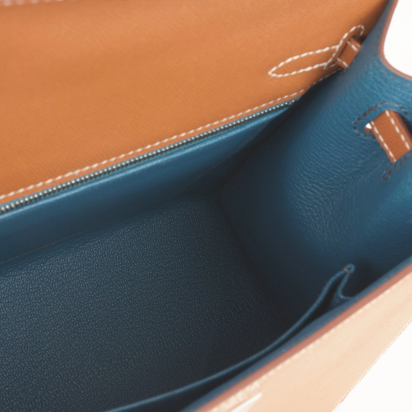 Herms - Kelly 25 Verso - Gold/Bleu Petrole Veau Madame PHW - 2024 - Brand New