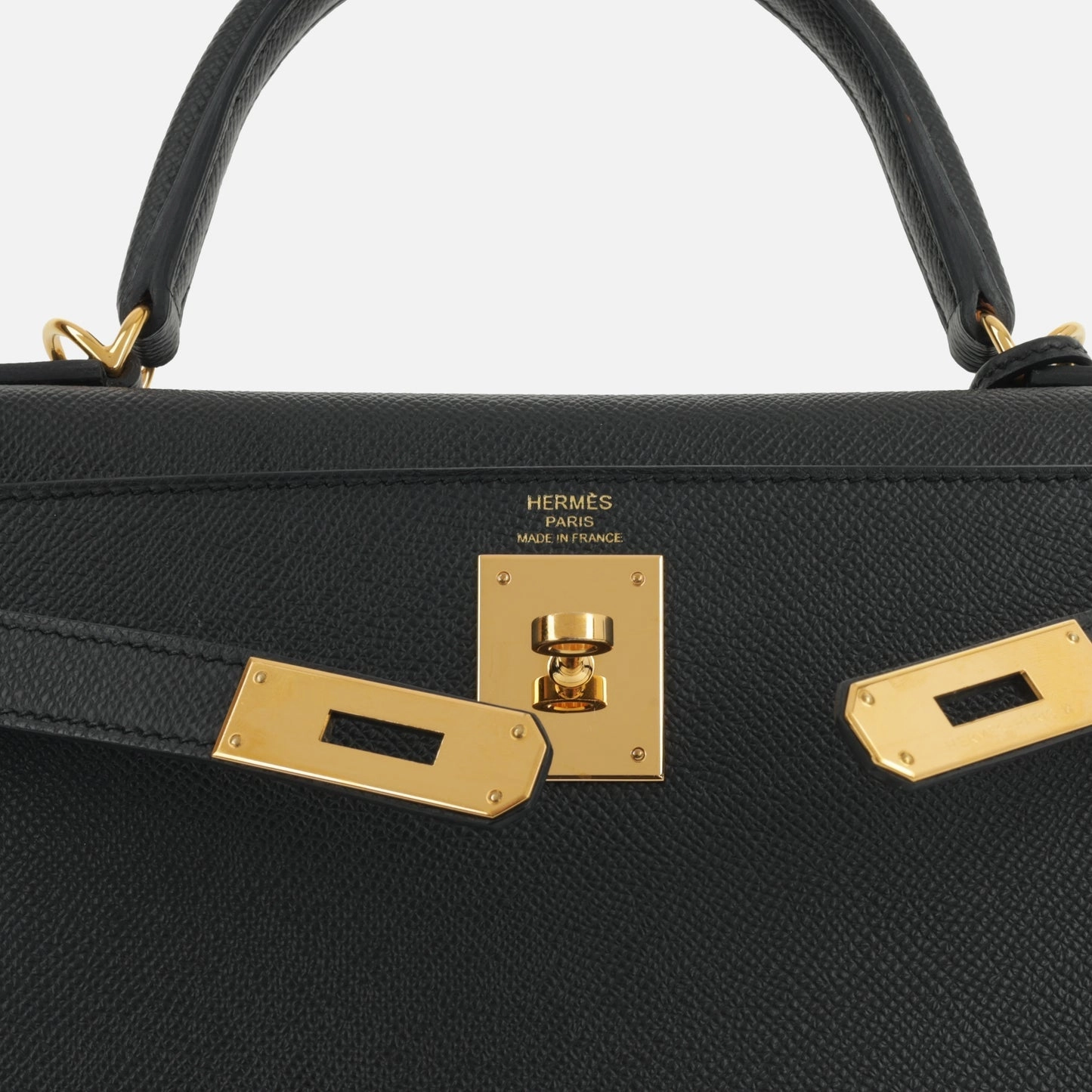 Herms - Kelly 28 - Noir Epsom GHW - Pre-Loved - 2024