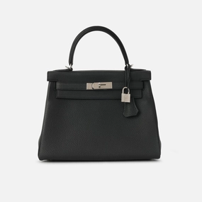 Herms - Kelly 28 - Noir Togo PHW - 2019 - Pre-loved