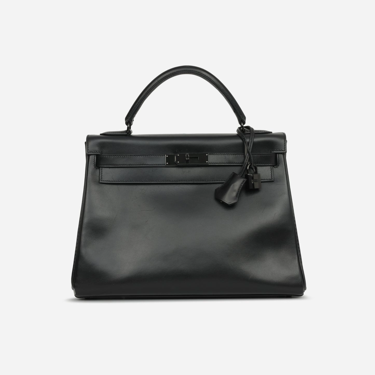 Herms - Kelly 32 - So Black Box Calf BHW - 2010 - Pre-Loved