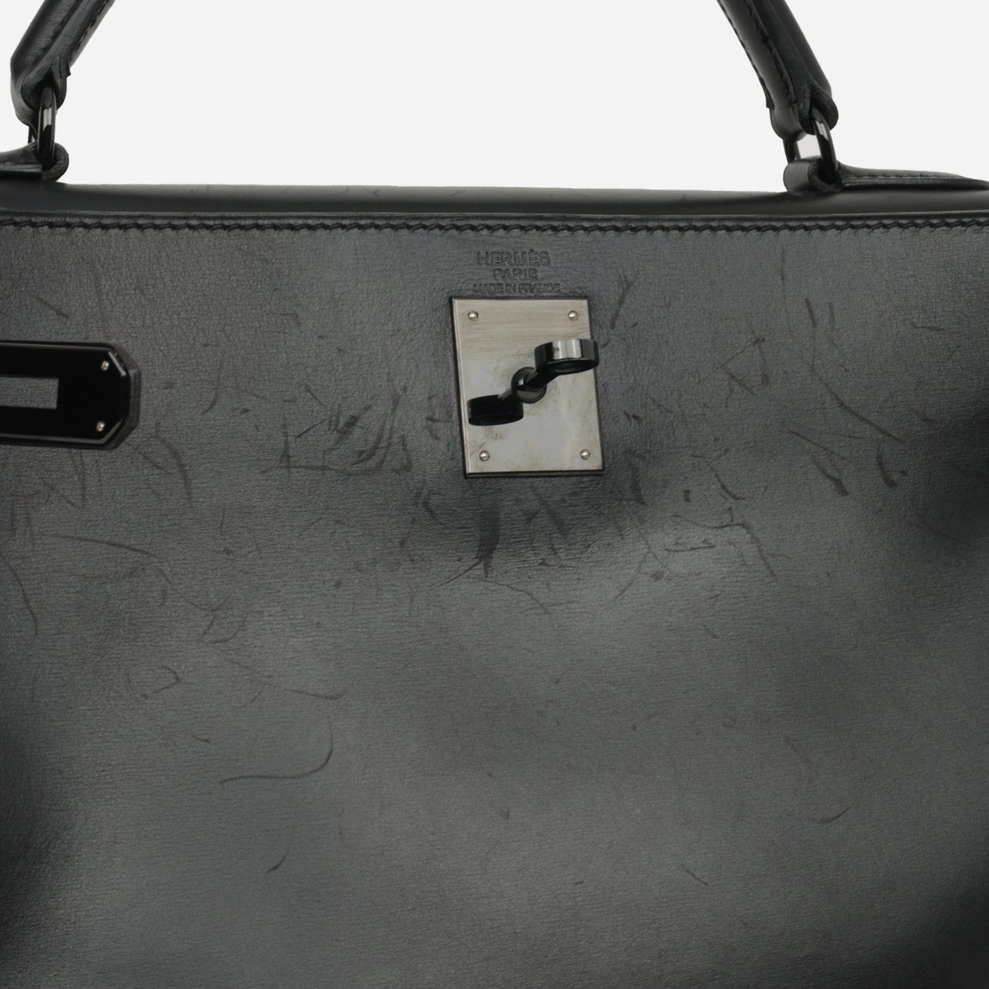 Herms - Kelly 32 - So Black Box Calf BHW - 2010 - Pre-Loved