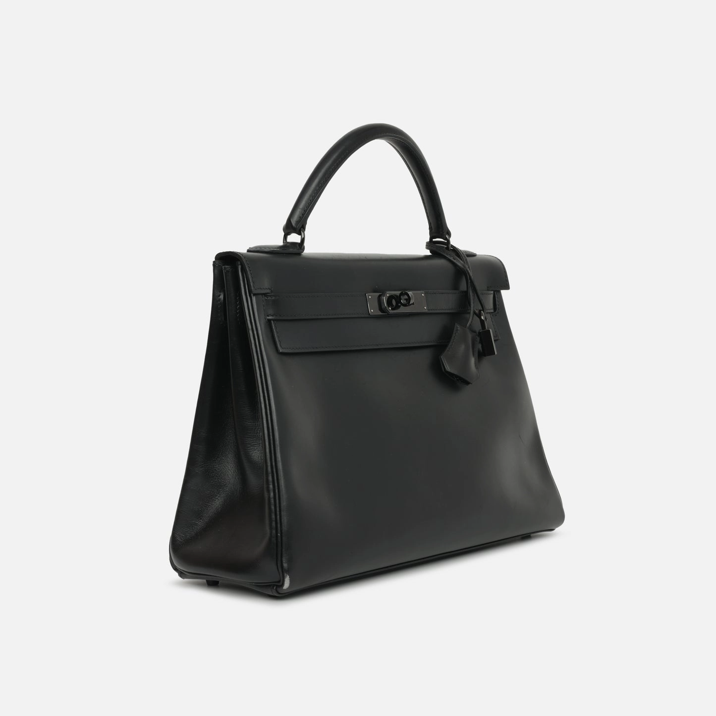 Herms - Kelly 32 - So Black Box Calf BHW - 2010 - Pre-Loved
