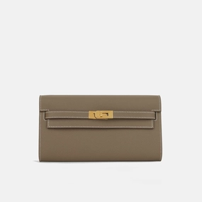 Herms - Kelly To Go Wallet - Etoupe Epsom GHW - 2025 - Brand New