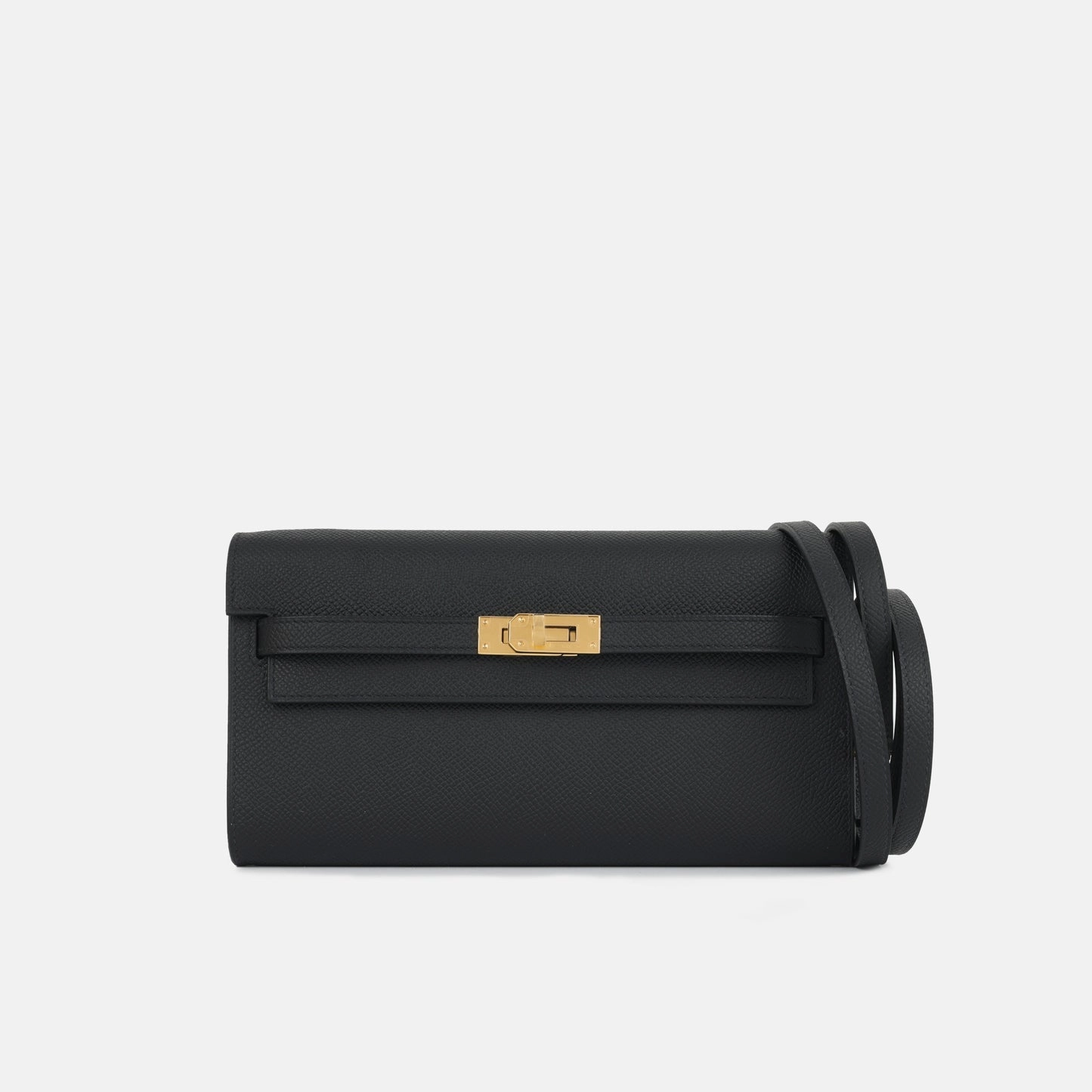 Herms - Kelly To Go Wallet - Noir Epsom GHW - 2024 - Brand New