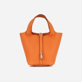 Herms - Picotin 18 - Orange Clemence PHW - Brand New - 2024