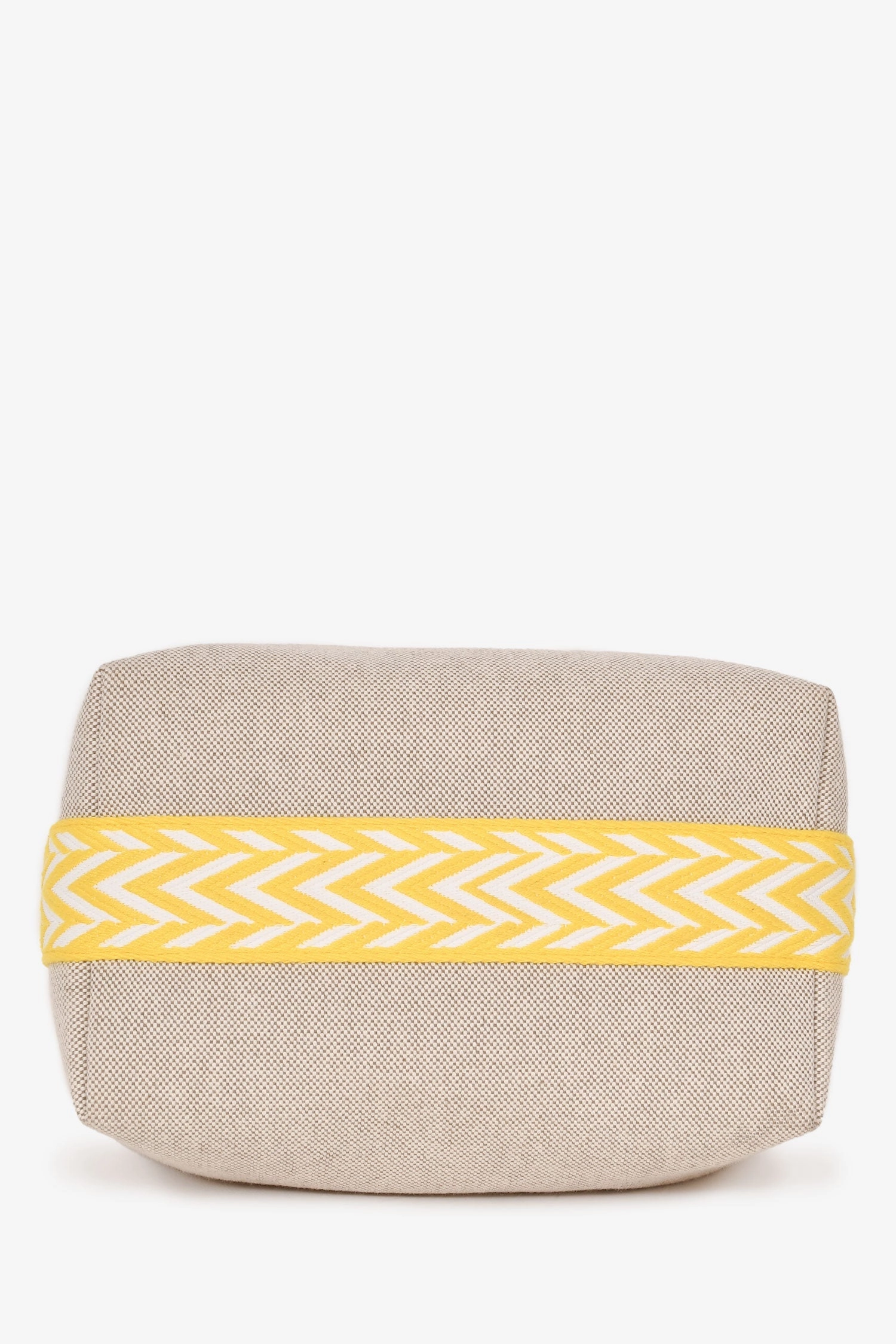 Herms Beige/Yellow Canvas Bride-A-Brac Small Case