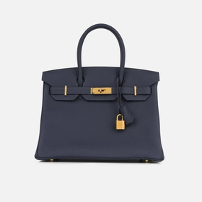 Herms Birkin 30 Bleu Saphir Togo GHW (NWT)