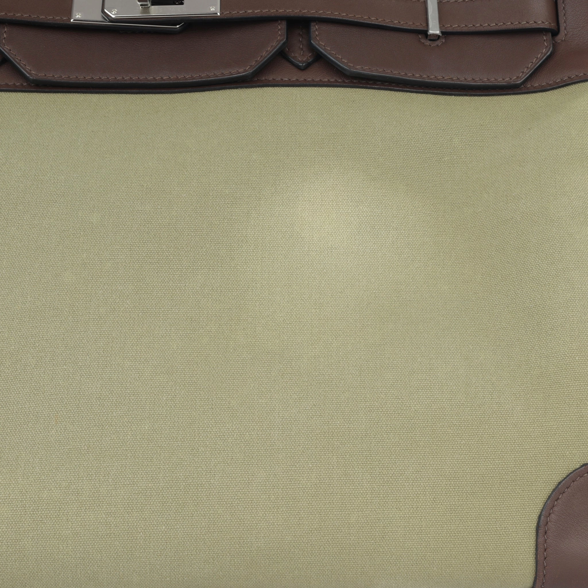 Herms Birkin 40 Toile - Chocolat Swift/Vert Olive