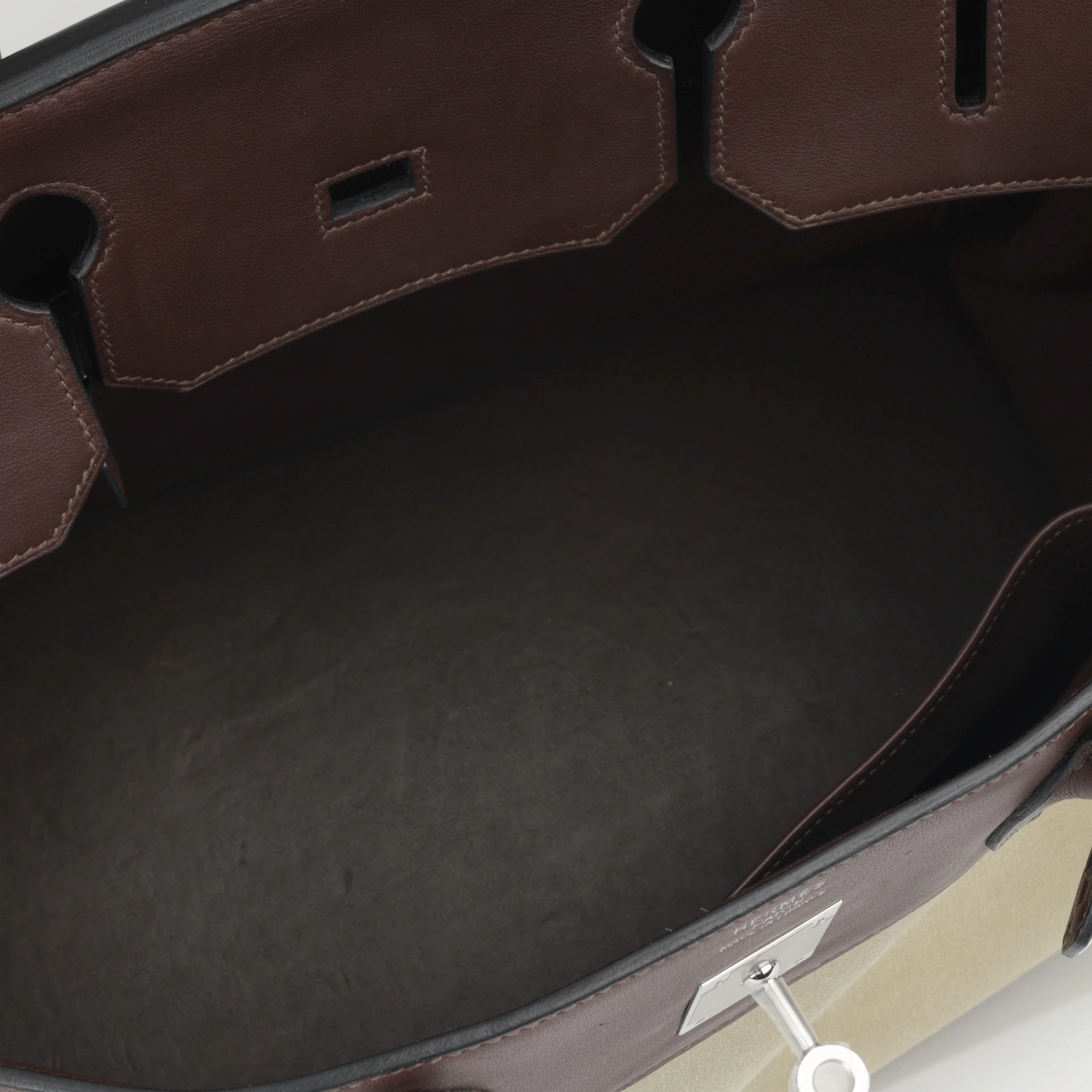 Herms Birkin 40 Toile - Chocolat Swift/Vert Olive