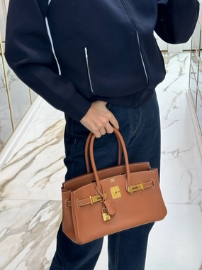 Herms Birkin Shoulder Light 29 Gold Evercolor Gold Hardware