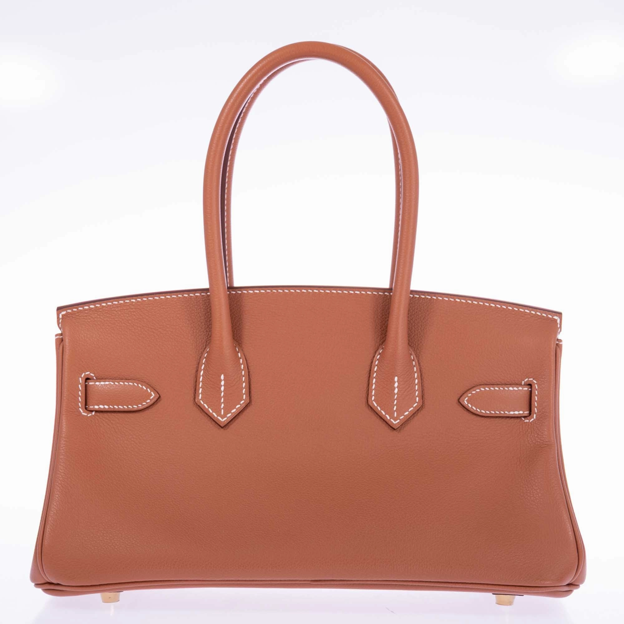 Herms Birkin Shoulder Light 29 Gold Evercolor Gold Hardware