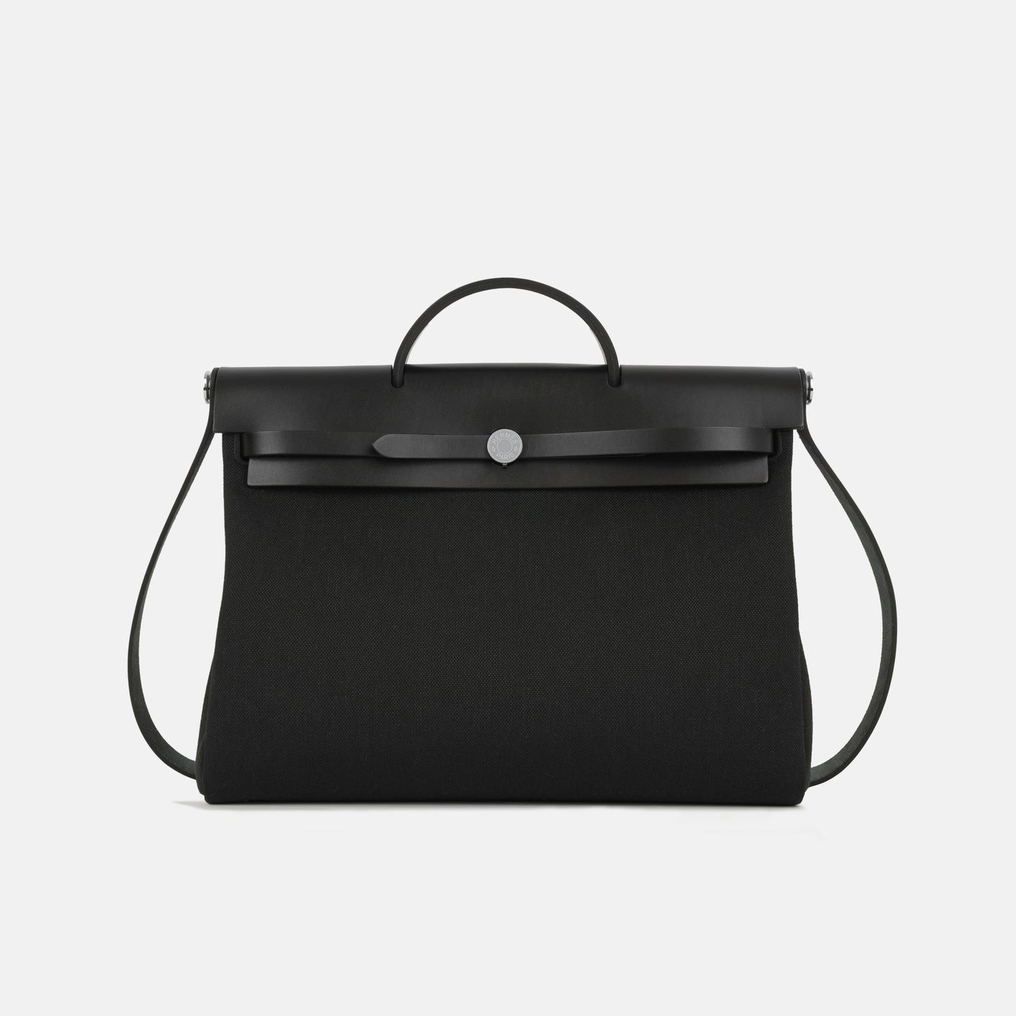 Herms Herbag 39 Noir Canvas / Hunter PHW