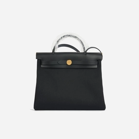 Herms Hermes Herbag 31 - Noir Canvas / Hunter GHW - Brand New - 2024