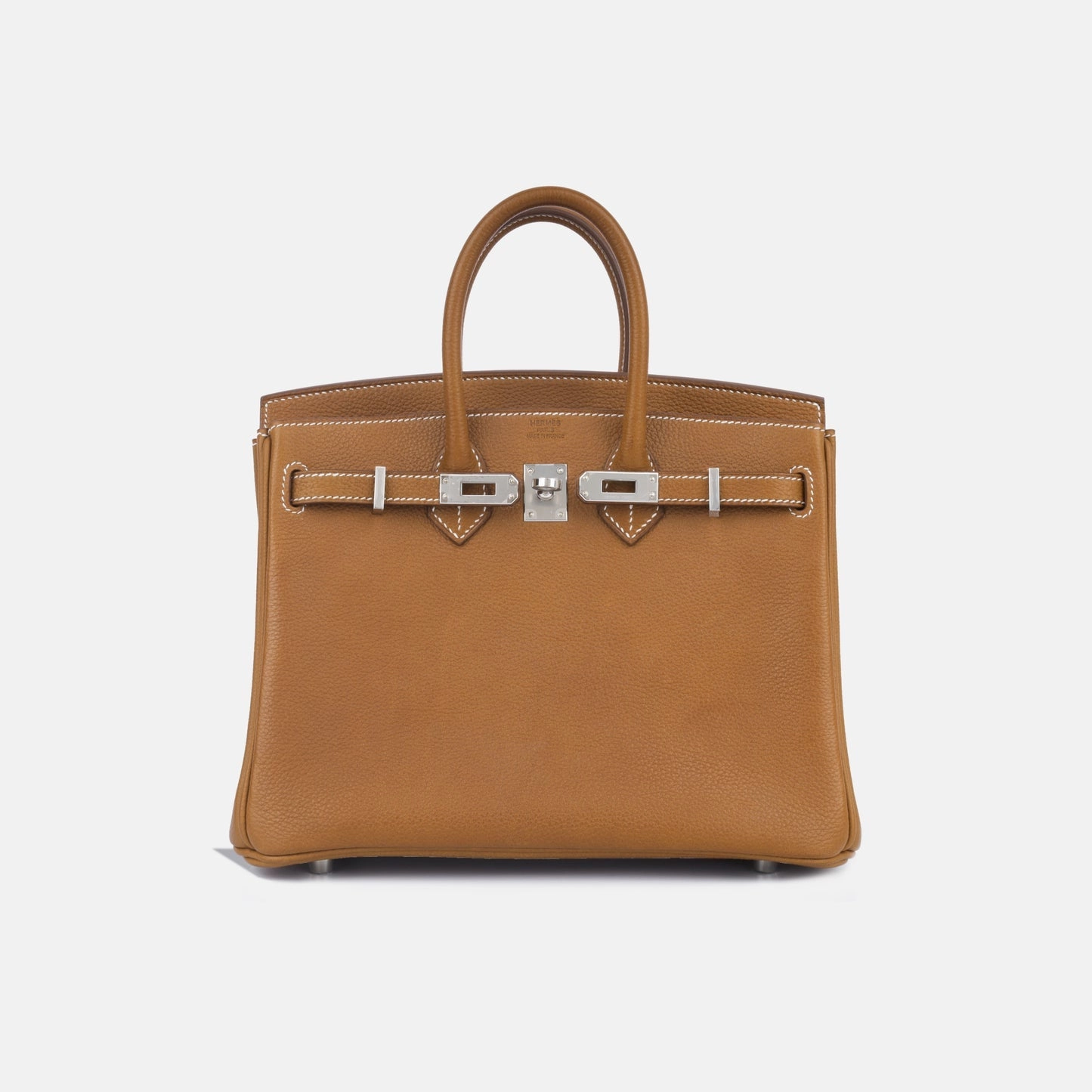 Herms Herms - Birkin 25 - Fauve Barenia Faubourg PHW - Brand New