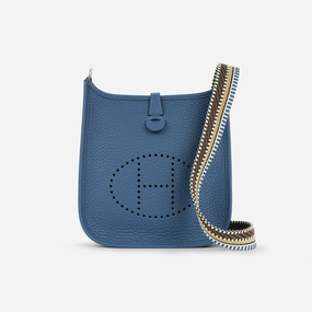 Herms Herms - Evelyne TPM - Bleu Tie Clemence PHW - Brand New - 2025
