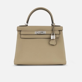 Herms Herms - Kelly 28 - Beige Marfa PHW - Brand New - 2023 (NWT)