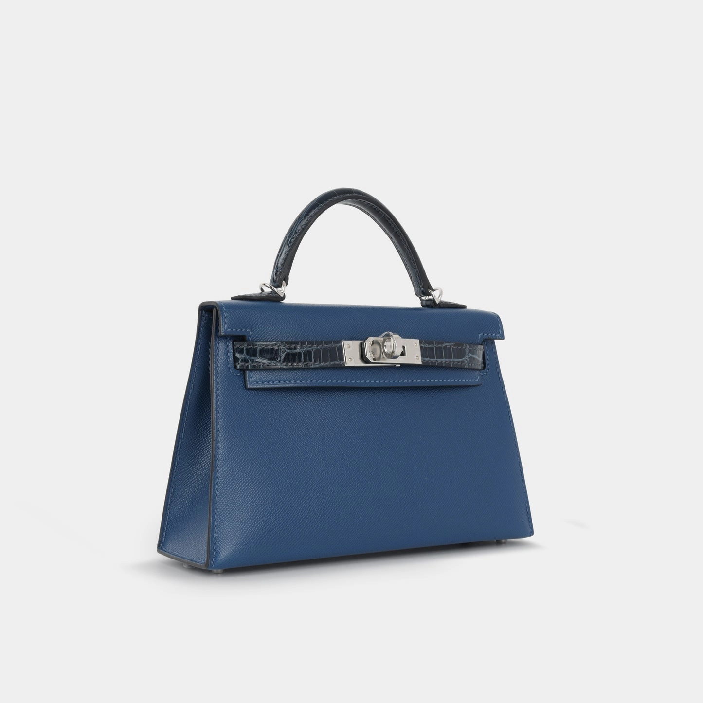 Herms Herms - Mini Kelly Touch - Deep Bleu Madame / Bleu Altique Alligator Lisse - PHW - 2024 - Brand New