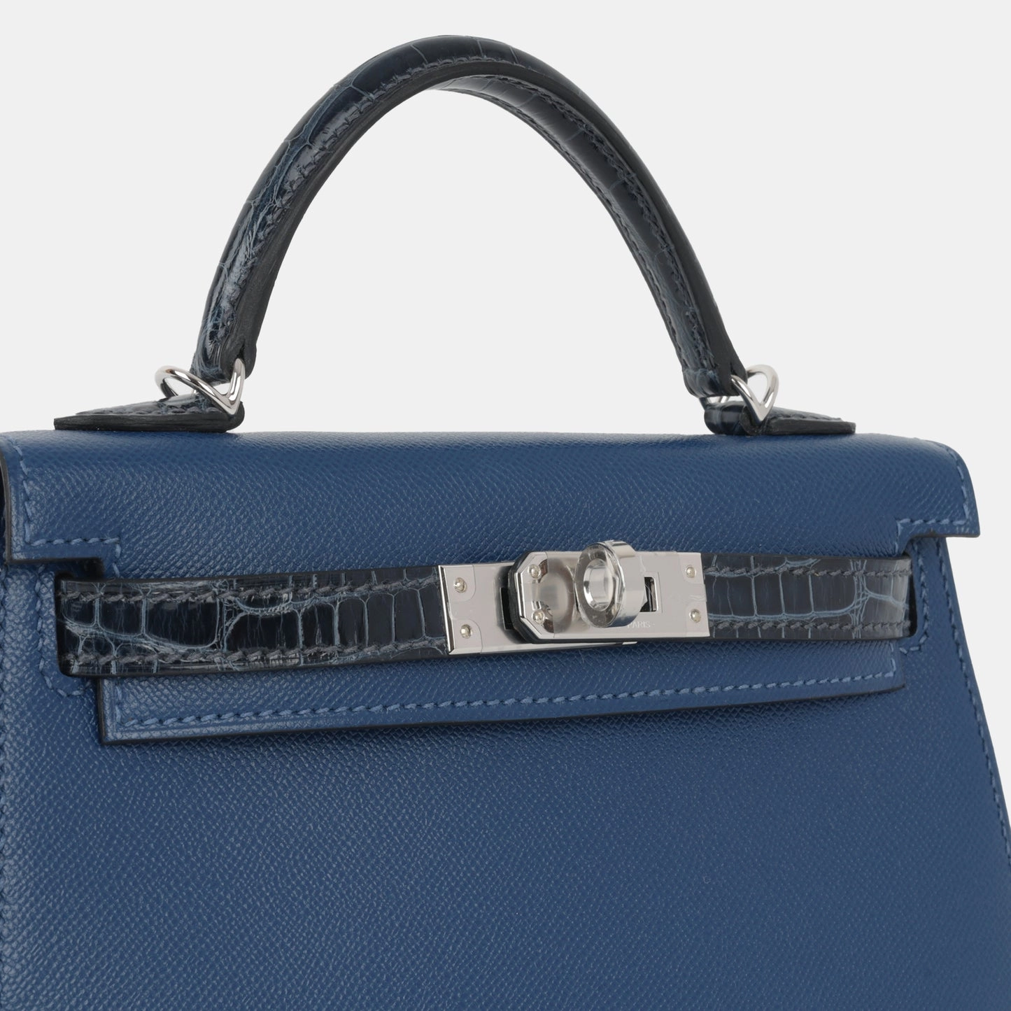 Herms Herms - Mini Kelly Touch - Deep Bleu Madame / Bleu Altique Alligator Lisse - PHW - 2024 - Brand New