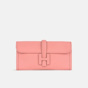 Herms Jige Clutch 29 Rose Confetti Epsom