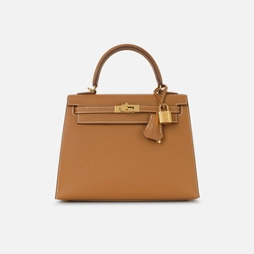 Herms Kelly 25 Gold Epsom GHW