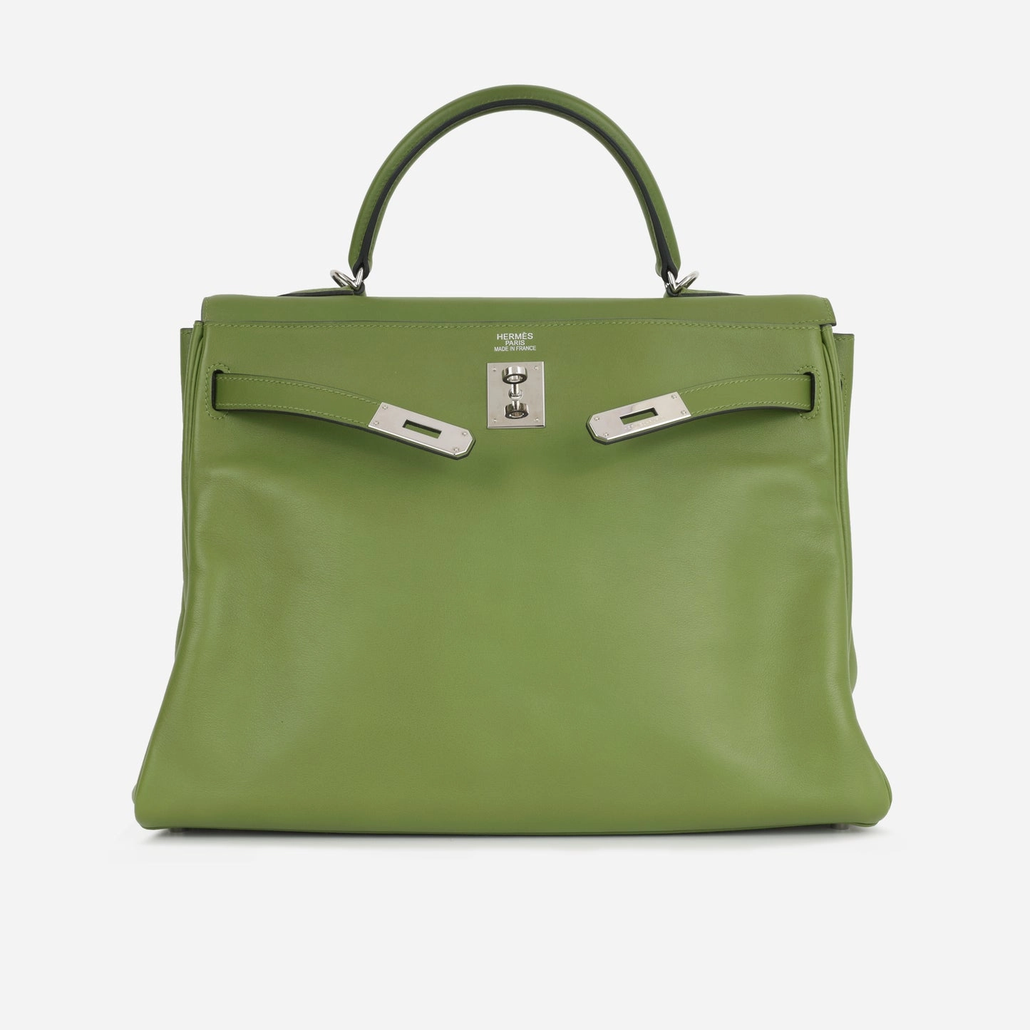 Herms Kelly 35 - Vert Anis Swift Palladium