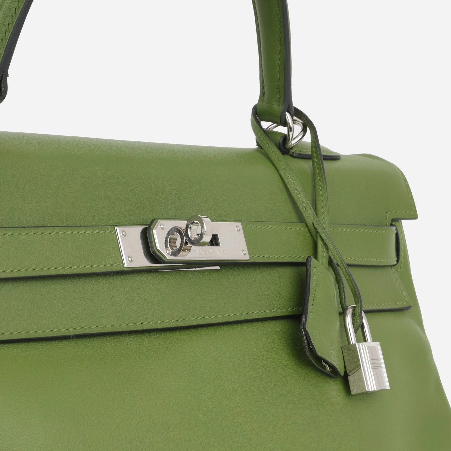 Herms Kelly 35 - Vert Anis Swift Palladium