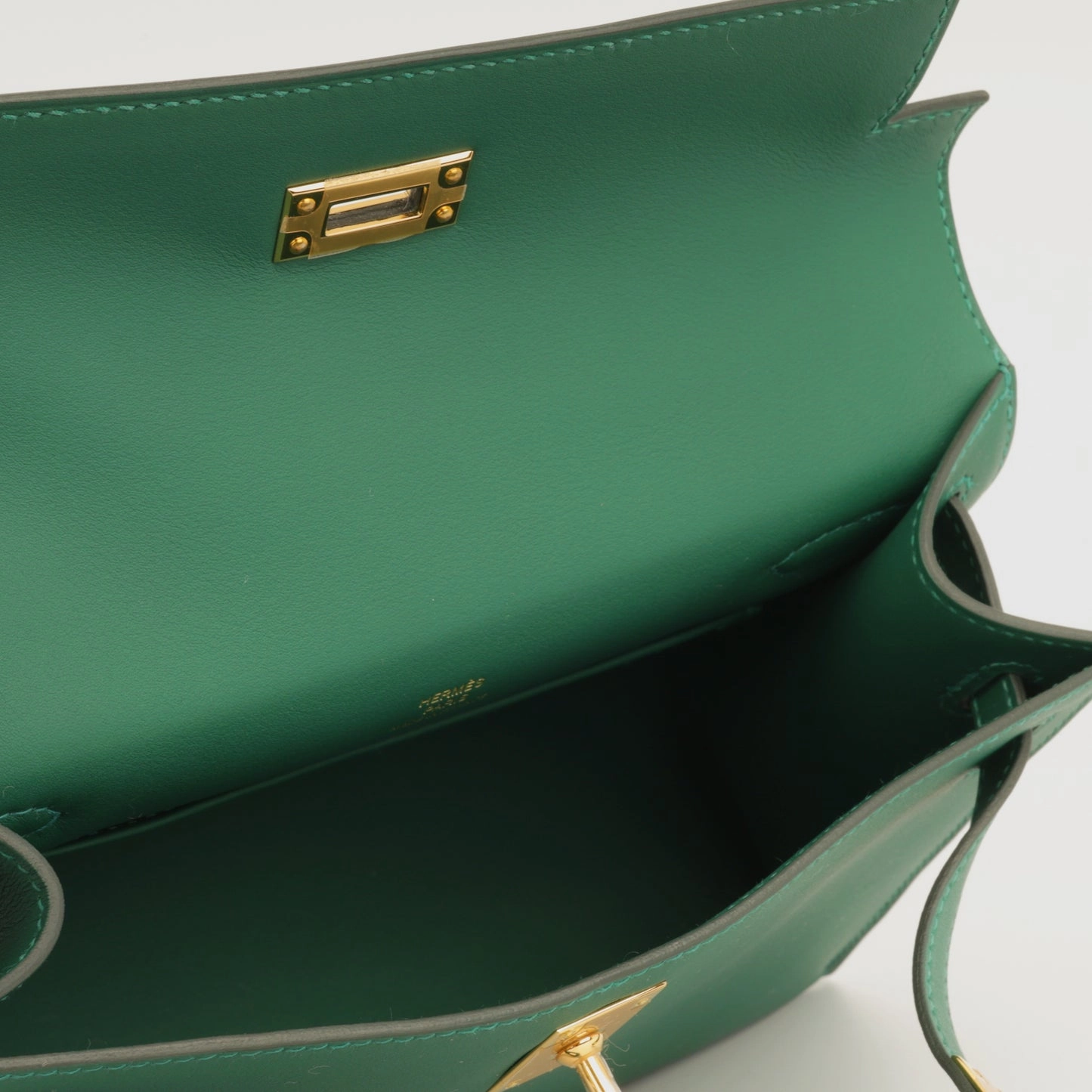 Herms Kelly Pochette - Vert Moyen Swift GHW