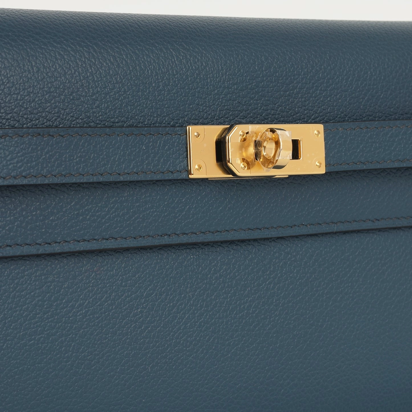 Herms Kelly To Go Wallet Bleu De Prusse Evercolor GHW (NWT)