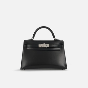 Herms Mini Kelly - Noir Box Calf