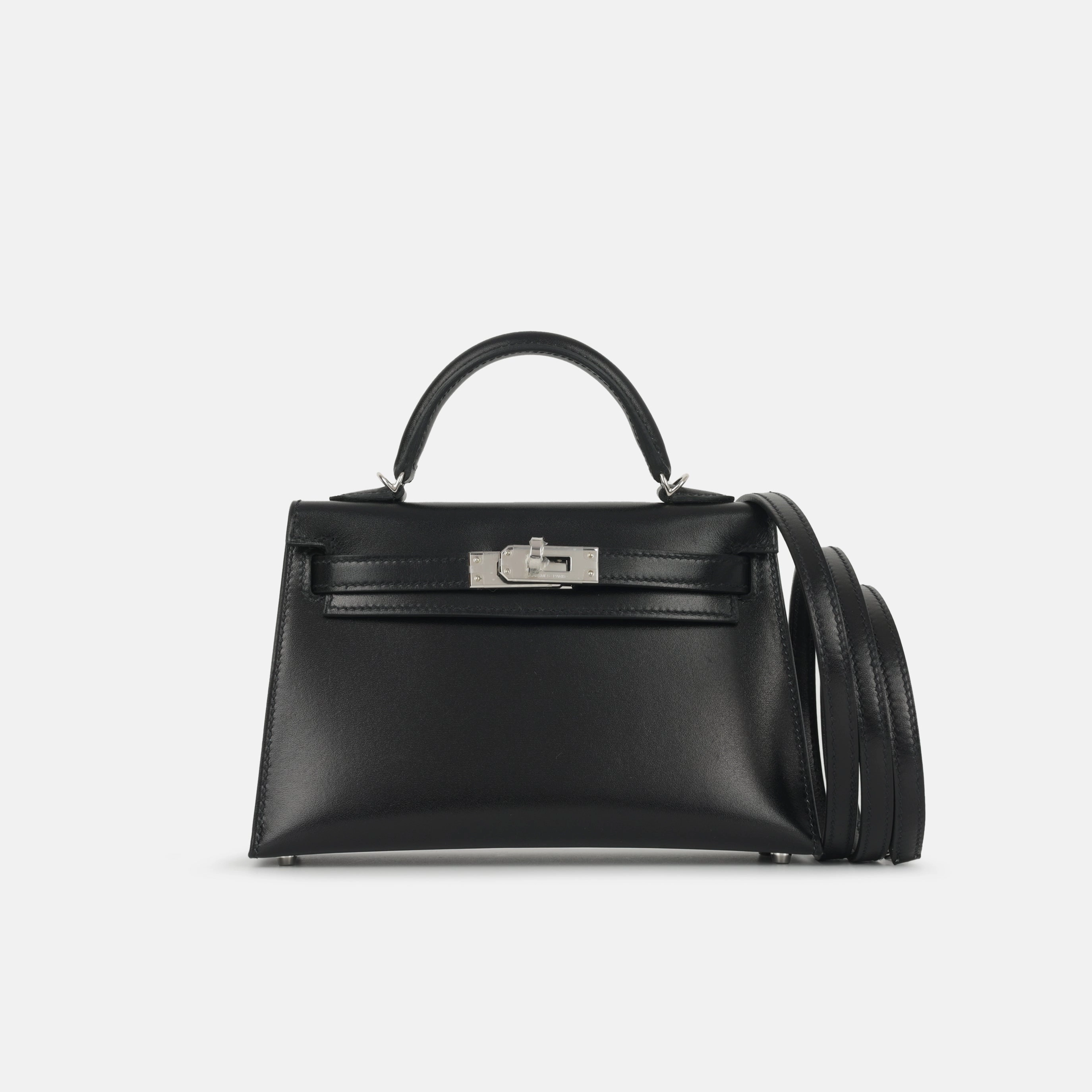 Herms Mini Kelly - Noir Box Calf