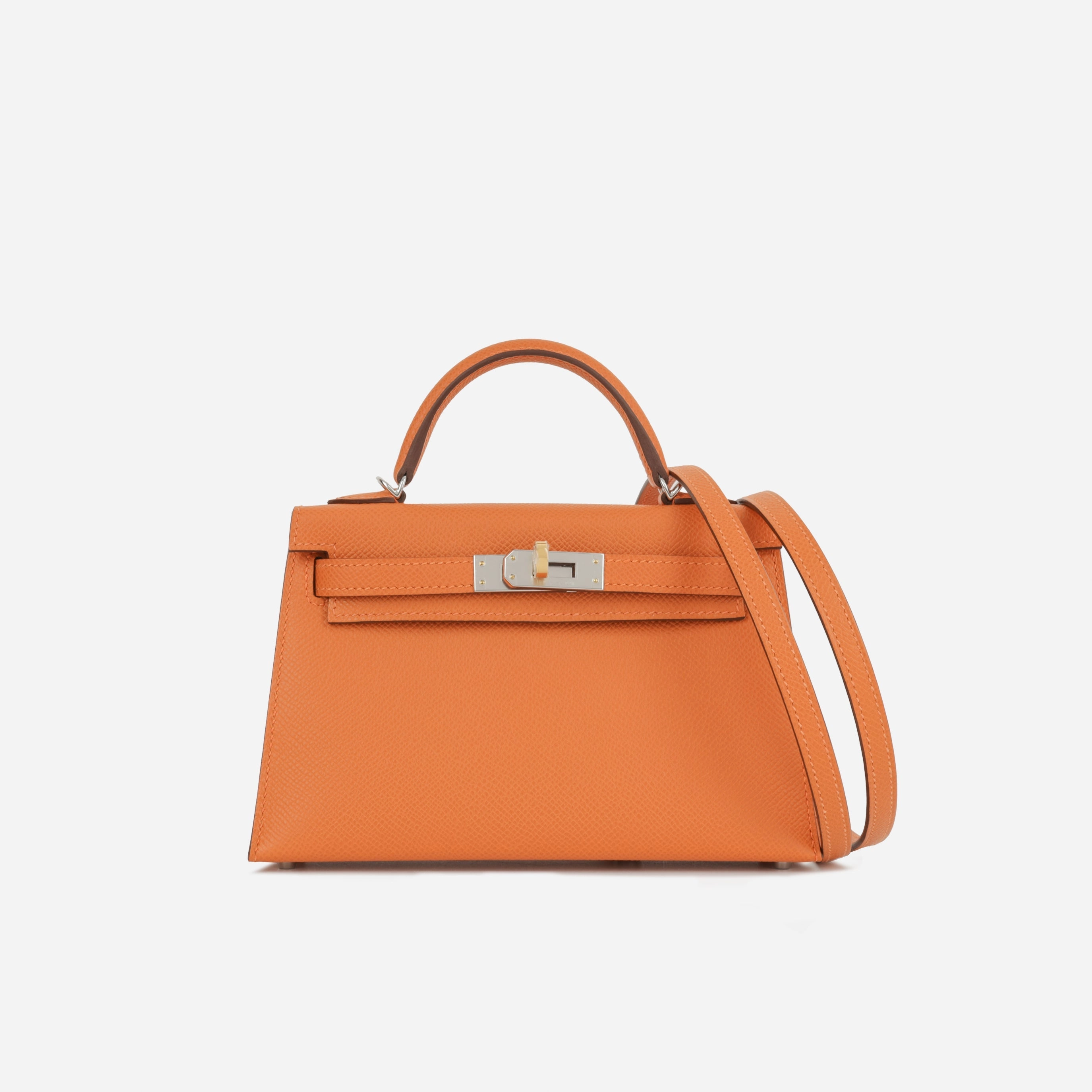 Herms Mini Kelly - Orange Epsom