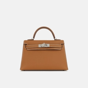 Herms Mini Kelly Gold Epsom PHW (NWT)