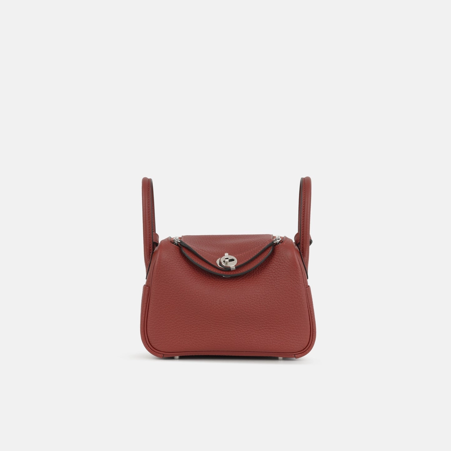Herms Mini Lindy Rouge H Clemence PHW (NWT)