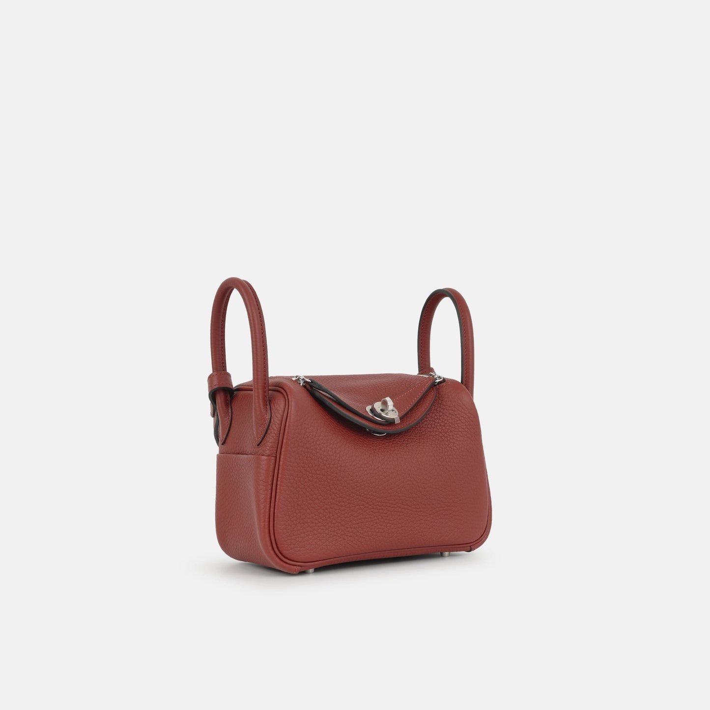 Herms Mini Lindy Rouge H Clemence PHW (NWT)