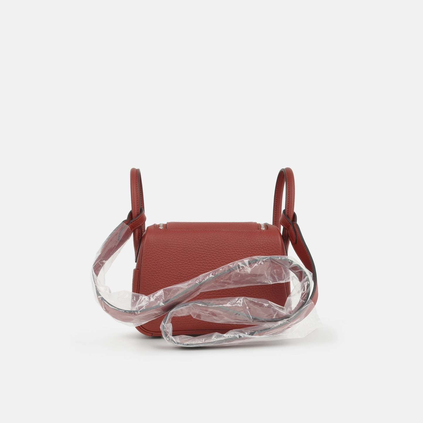 Herms Mini Lindy Rouge H Clemence PHW (NWT)