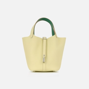 Herms Picotin 18 Eclat - Jaune Milton / Vert Vertigo