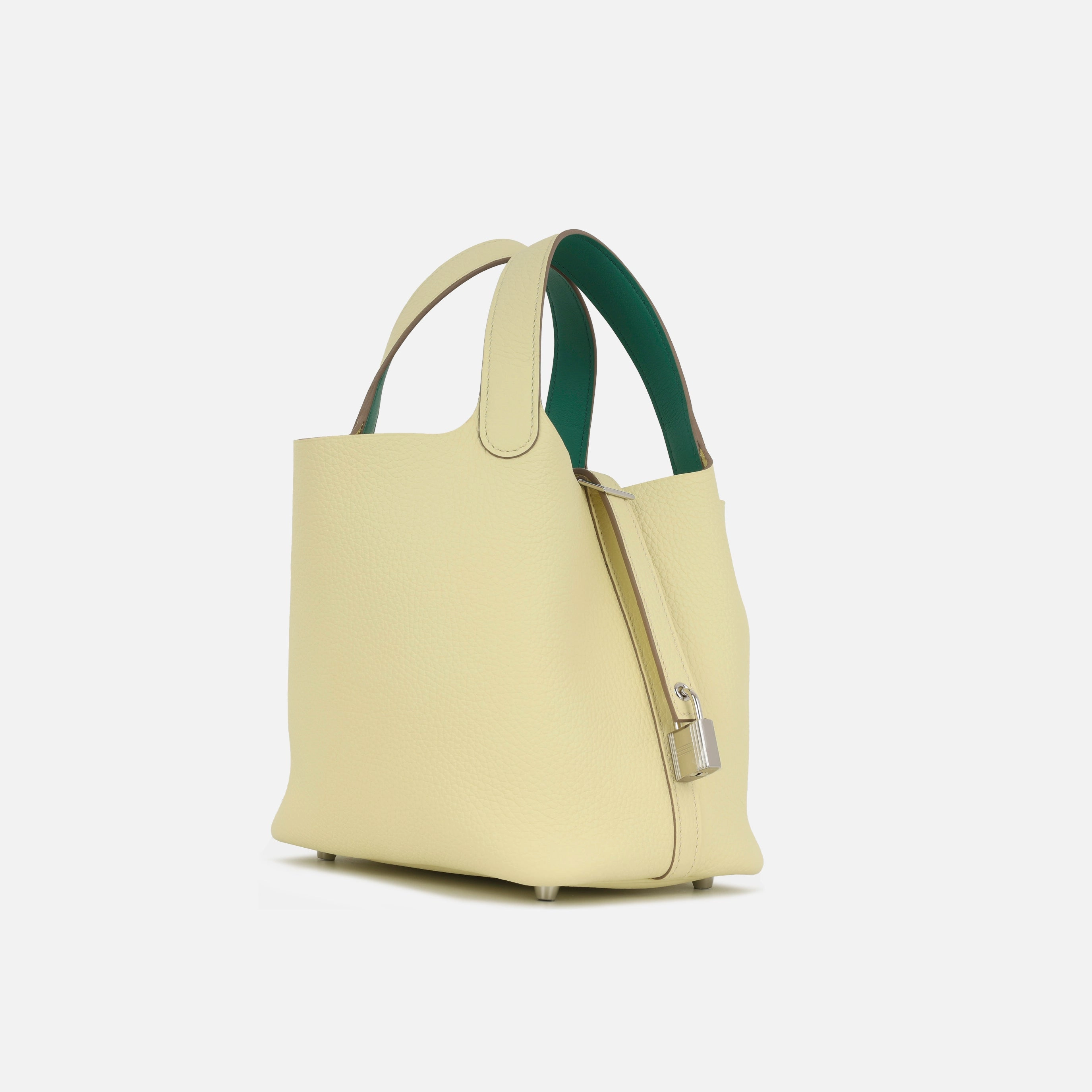 Herms Picotin 18 Eclat - Jaune Milton / Vert Vertigo