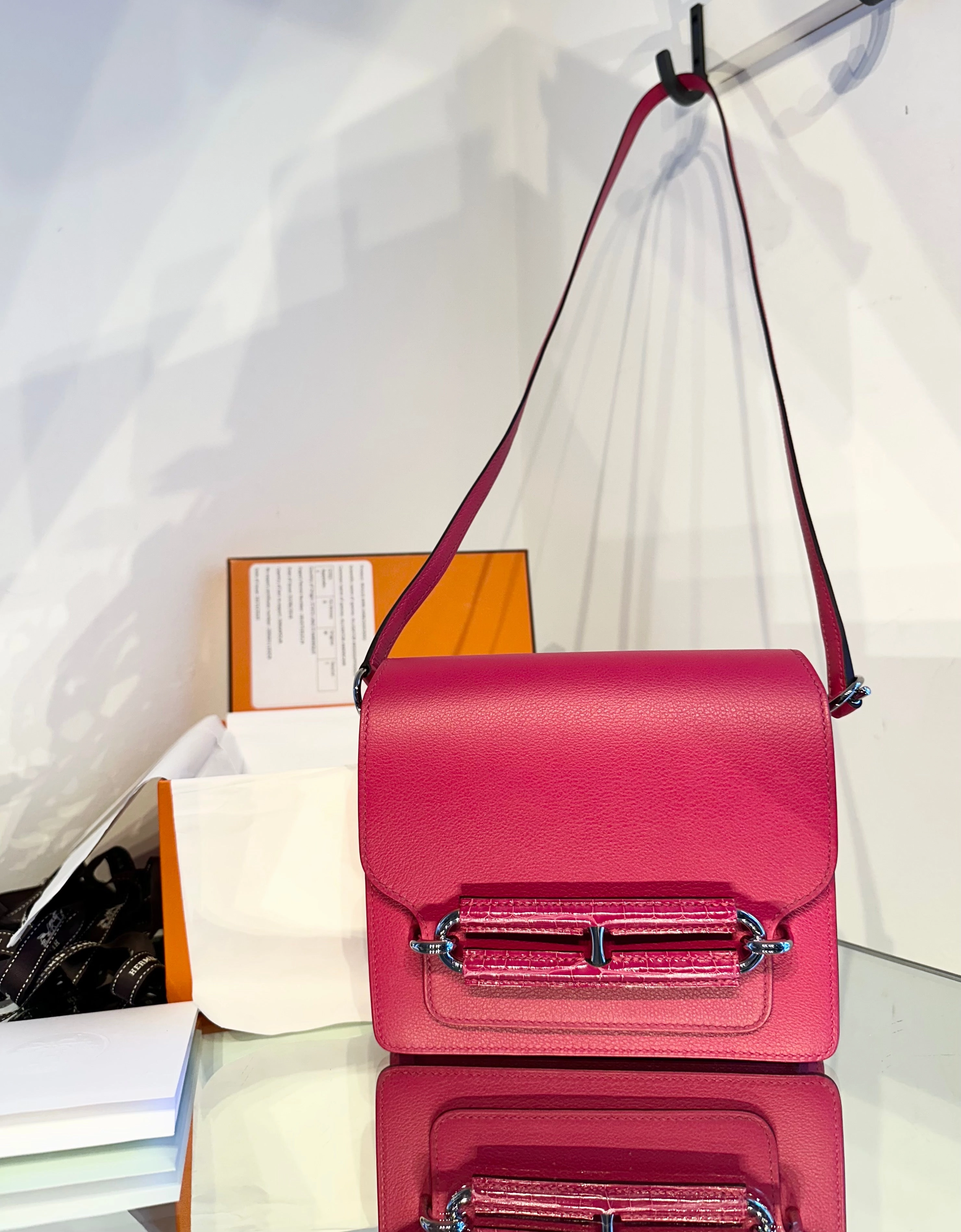 HERMS Sac Roulis Mini Leather Bag