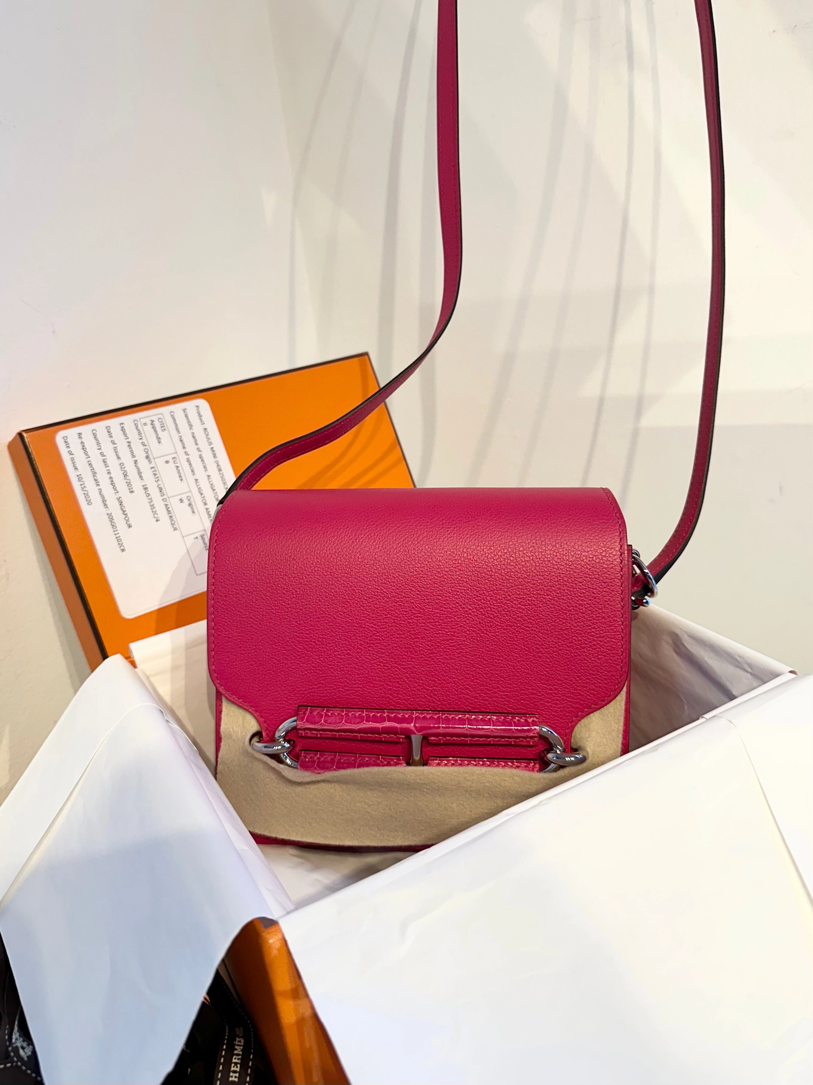 HERMS Sac Roulis Mini Leather Bag