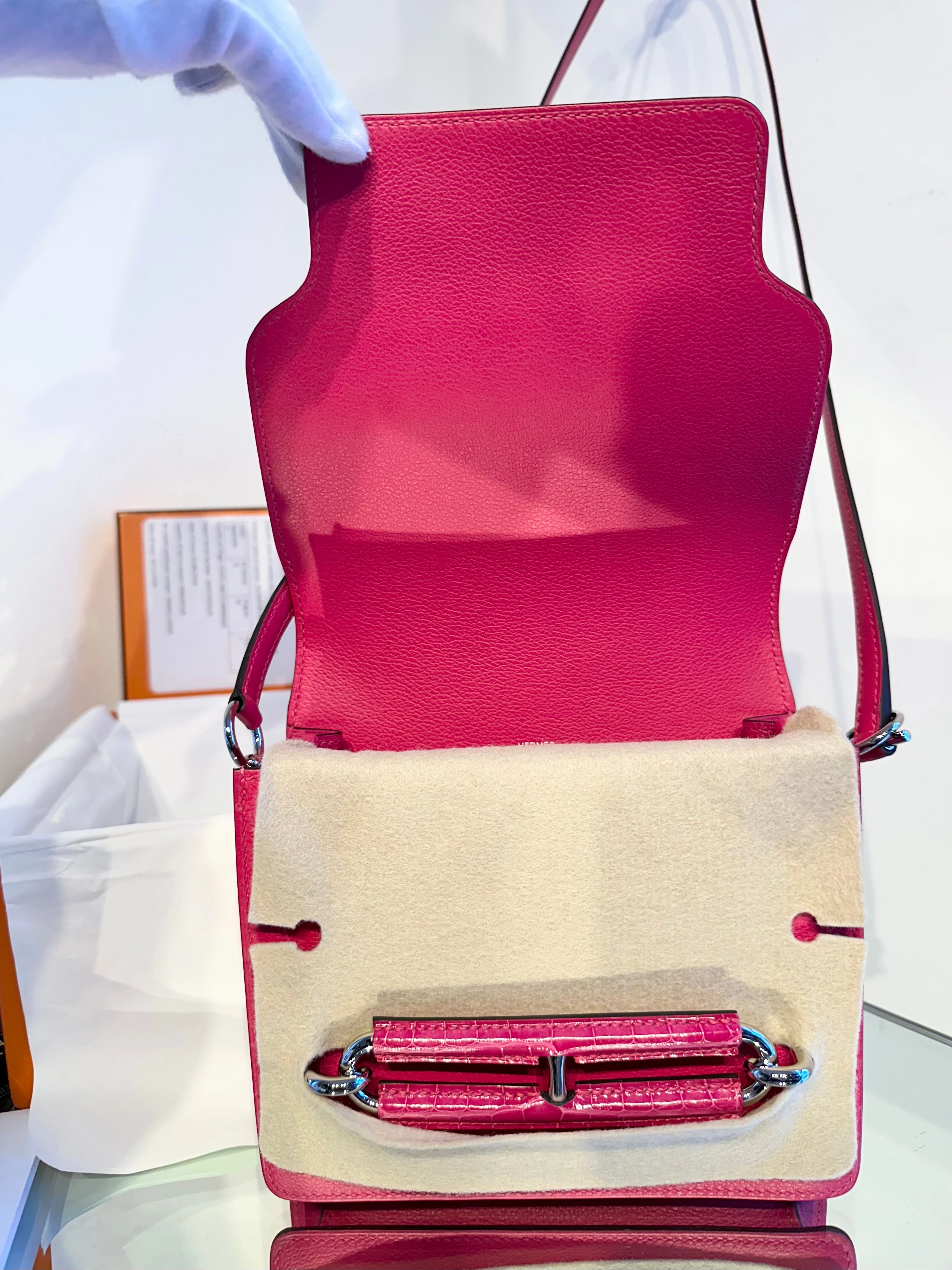 HERMS Sac Roulis Mini Leather Bag