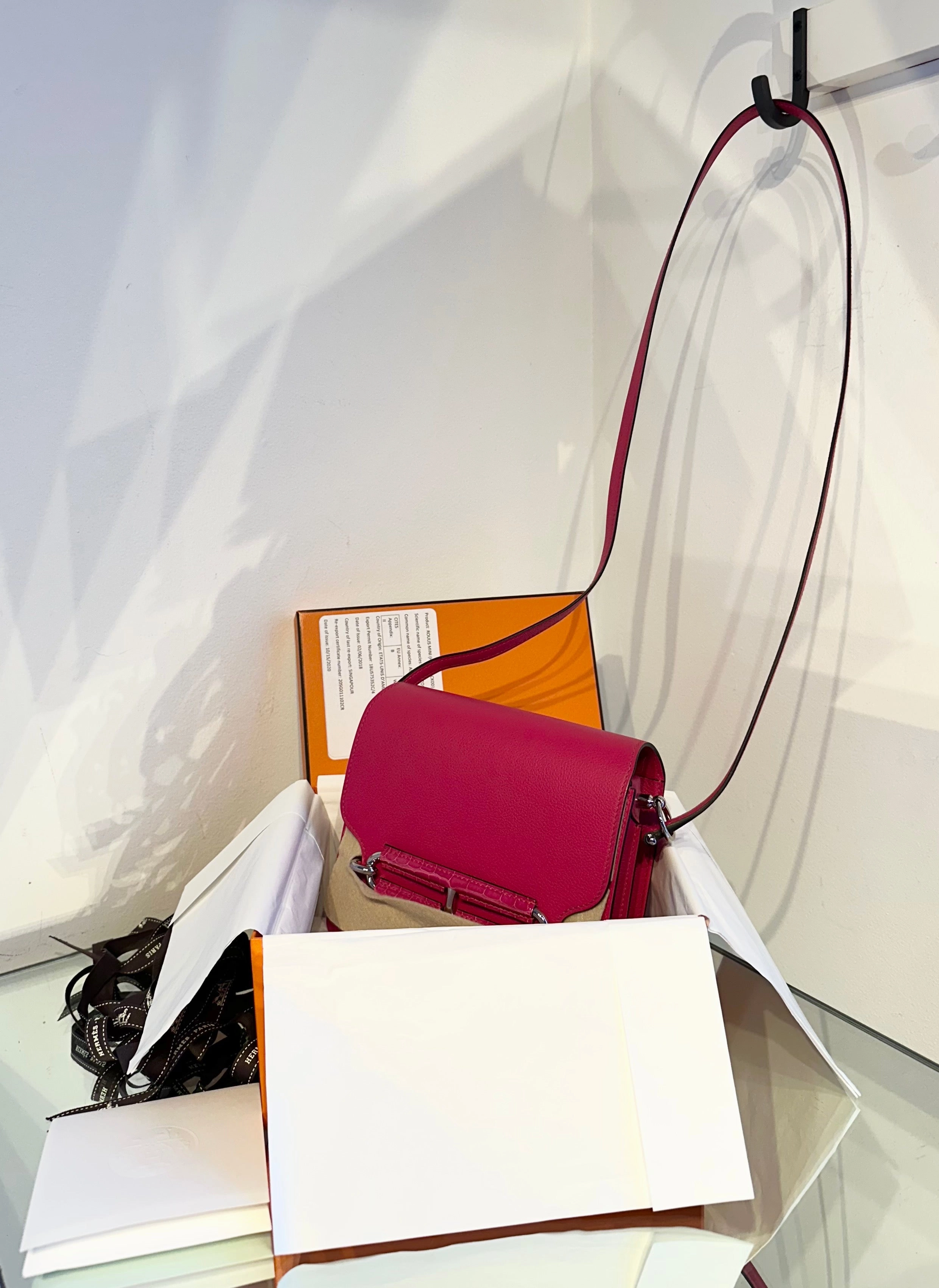 HERMS Sac Roulis Mini Leather Bag