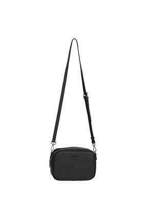 HOOPLA SOFT LEATHER CROSSBODY BOX BAG BLACK