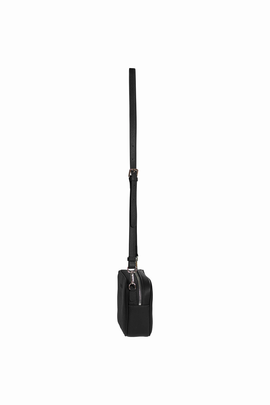 HOOPLA SOFT LEATHER CROSSBODY BOX BAG BLACK