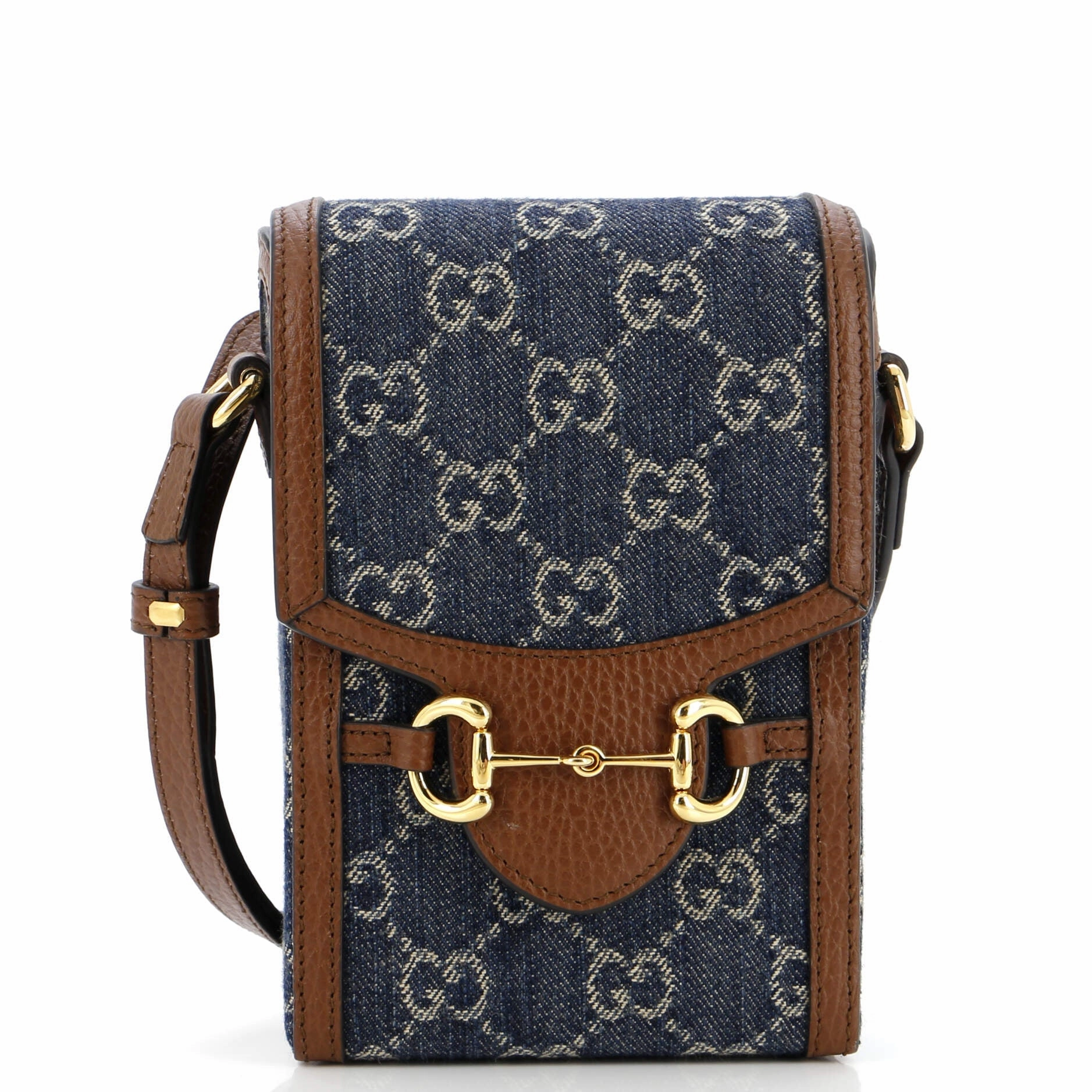 Horsebit 1955 Crossbody Bag GG Denim Mini