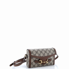 Horsebit 1955 Flap Crossbody Bag GG Coated Canvas Mini