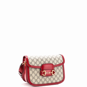 Horsebit 1955 Shoulder Bag GG Coated Canvas with Leather Small